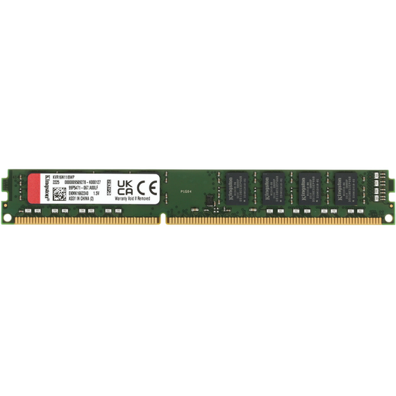 Memorie RAM Kingston ValueRAM, DDR3 SDRAM, 1600 MHz, 8GB, KVR16N11/8WP