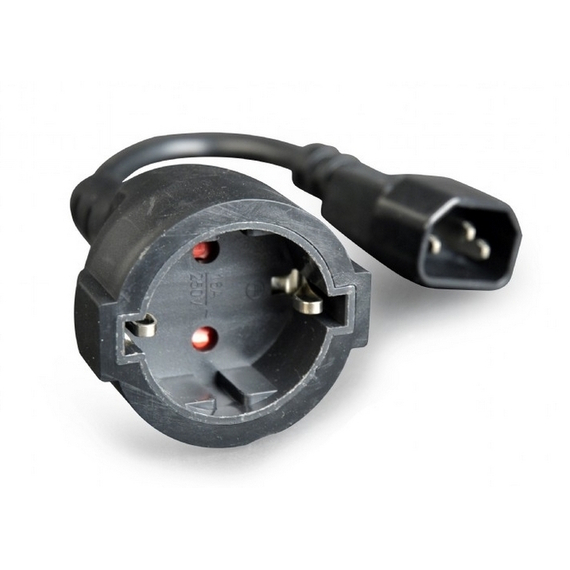 Cablu adaptor de alimentare Cablexpert PC-SFC14M-01, 0,2m, Negru, 2 image