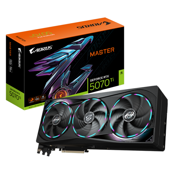 Placă Video Gigabyte GeForce RTX 5070 Ti Aorus Master, 16GB GDDR7 256bit (GV-N507TAORUS M-16GD)