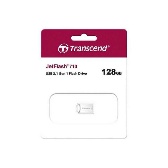 Memorie USB Transcend JetFlash 710, 128GB, Argintiu, 6 image