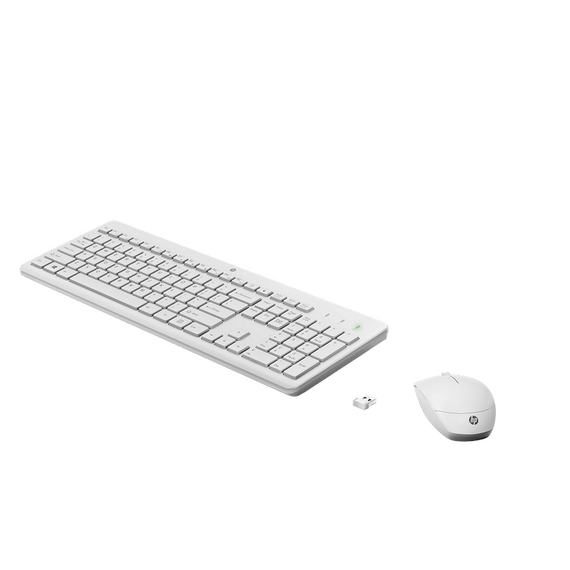 Set Tastatură + Mouse HP 230, Fără fir, Alb, 2 image