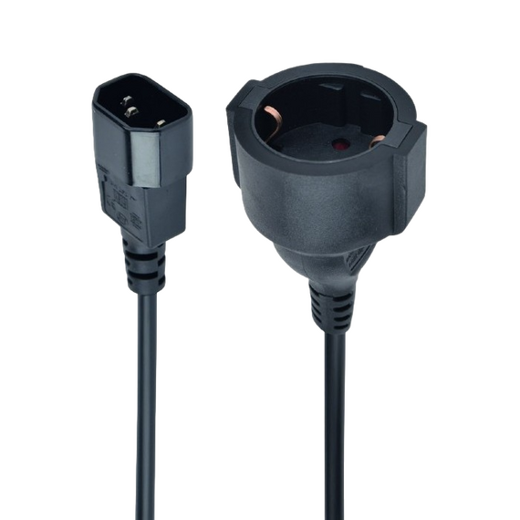 Cablu adaptor de alimentare Cablexpert PC-SFC14M-01, 0,2m, Negru