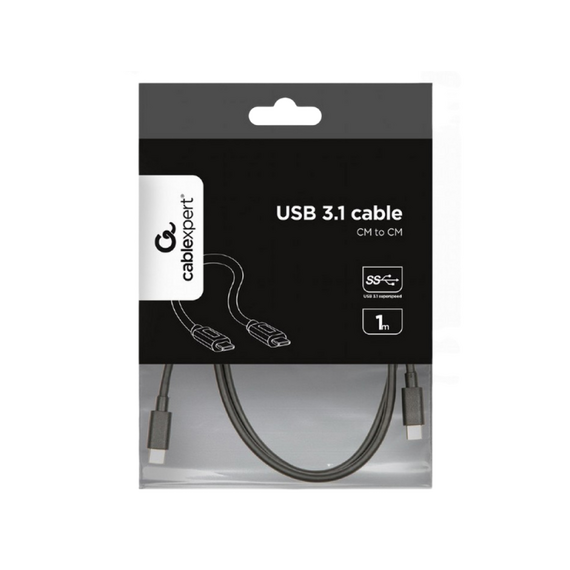 Cablu încărcare și sincronizare Cablexpert CCP-USB3.1-CMCM-1M, USB Type-C/USB Type-C, 1m, Negru, 3 image