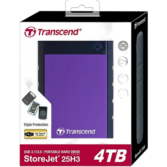 HDD portabil extern Transcend StoreJet 25H3P,  4 TB, Purple (TS4TSJ25H3P), 8 image