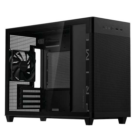 Carcasă PC ASUS Prime AP201 Tempered Glass Edition, Mini-Tower, Negru, 3 image