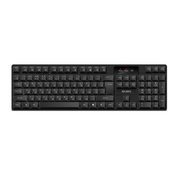 Tastatură SVEN KB-C2300W, Fără fir, Negru