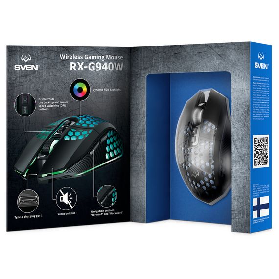 Mouse SVEN RX-G940W, Negru, 2 image