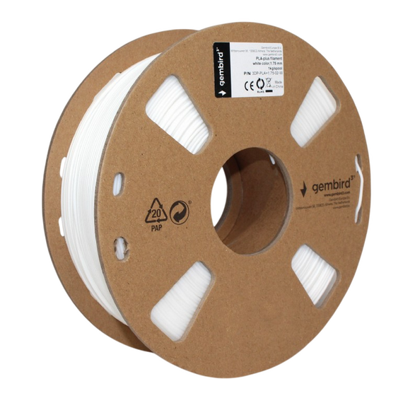Filament pentru imprimantă 3D Gembird 3DP-PLA+1.75-02-W, PLA+, Alb, 1.75 mm, 1kg, 3 image