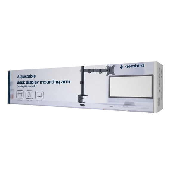 Suport birou pentru monitoare Gembird MA-D1-01, Negru, 3 image