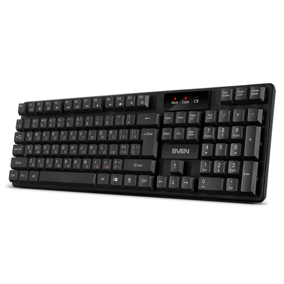 Tastatură SVEN KB-C2300W, Fără fir, Negru, 5 image
