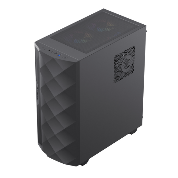 Carcasă PC Gamemax Diamond CP BK, Midi-Tower, Fără PSU, Negru, 2 image
