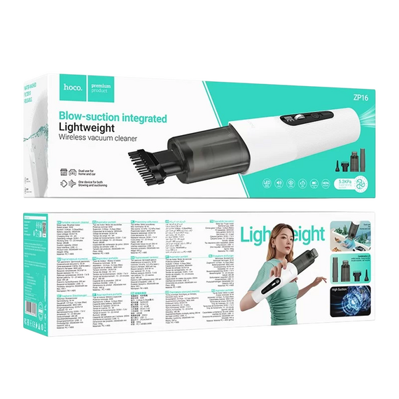 Aspirator Manual Hoco ZP16, Alb, 2 image