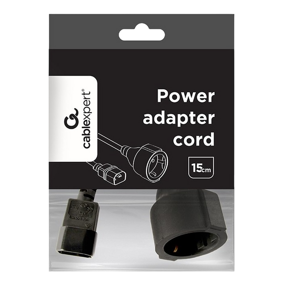 Cablu adaptor de alimentare Cablexpert PC-SFC14M-01, 0,2m, Negru, 3 image