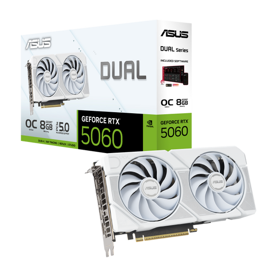 Placă Video ASUS DUAL-RTX5060-O8G-WHITE, 8GB GDDR7 128bit