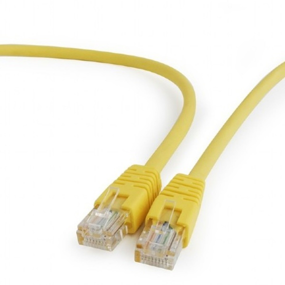 Patch cord Cablexpert PP12-1.5M/Y, CAT5e UTP, 1,5m, Galben, 2 image