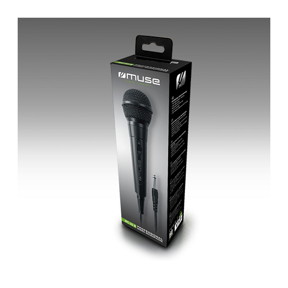 Microfon Karaoke MUSE MC-20 B, Cu fir, Negru, 3 image
