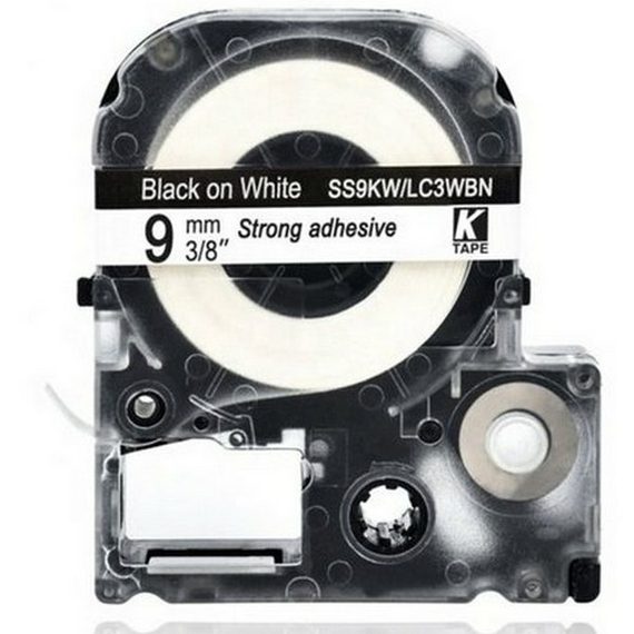 Epson LK-3WBN, 9mm x 9m, 3 image