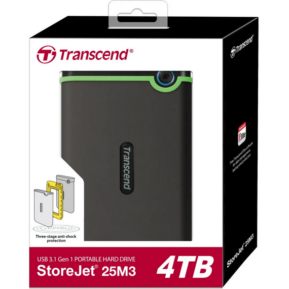 HDD portabil extern Transcend StoreJet 25M3S, 4 TB, Iron Gray (TS4TSJ25M3S), 5 image