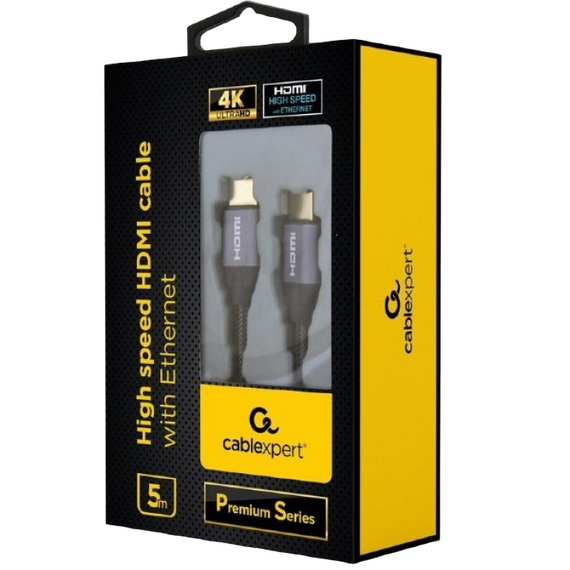 Cablu Video Cablexpert CCBP-HDMI-5M, HDMI (M) - HDMI (M), 5m, Negru, 3 image
