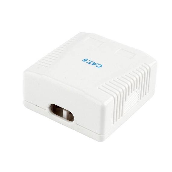 Priză pentru montare pe perete Cablexpert NCAC-2F6-01, Alb, 2 image