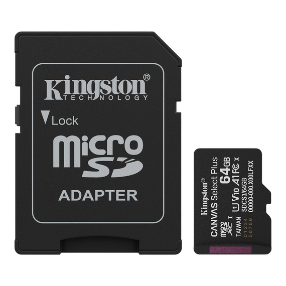 Card de Memorie Kingston Canvas Select Plus, 64GB (SDCS3/64GB)
