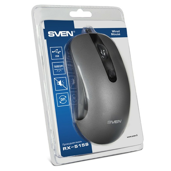 Mouse SVEN RX-515S, Gri, 7 image