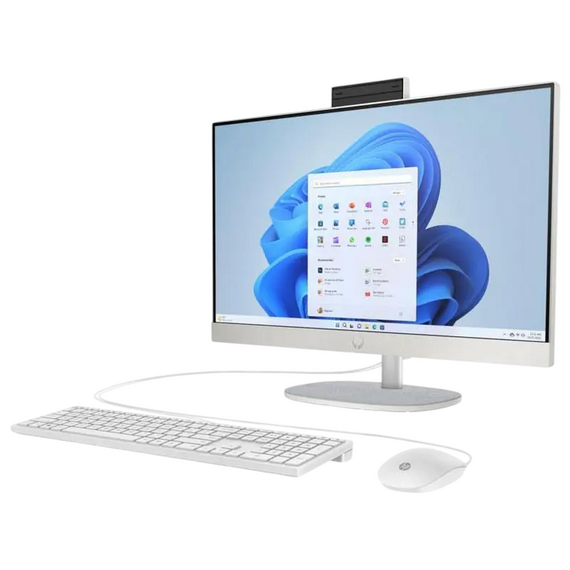 Computer All-in-One HP 27-cr1031ci, 27", Intel Core Ultra 7 155U, 16GB/512GB, FreeDOS, Shell White, 2 image