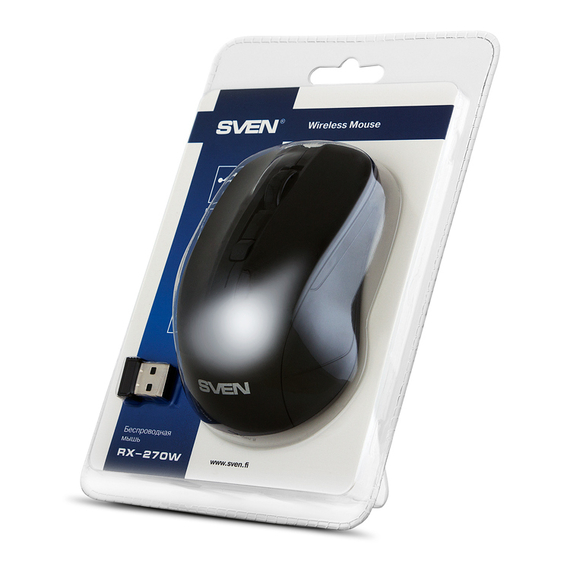 Mouse Wireless SVEN RX-270W, Negru, 3 image