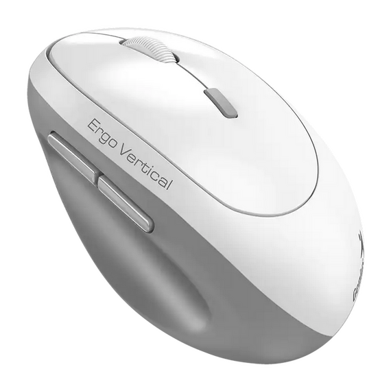 Mouse Wireless Genius Ergo 8350S, Alb Gri, 4 image