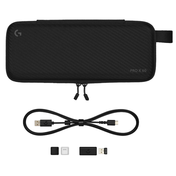 Tastatură Logitech PRO X 60, Cu fir / Fără fir, Negru, 6 image