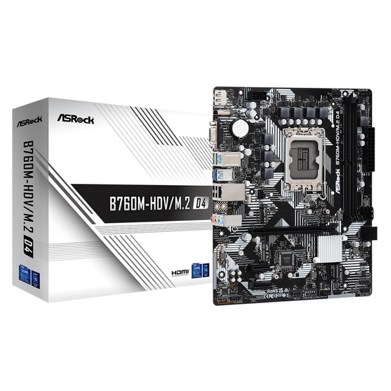 MB S1700 ASRock B760M-HDV/M.2 D4  mATX, 8 image
