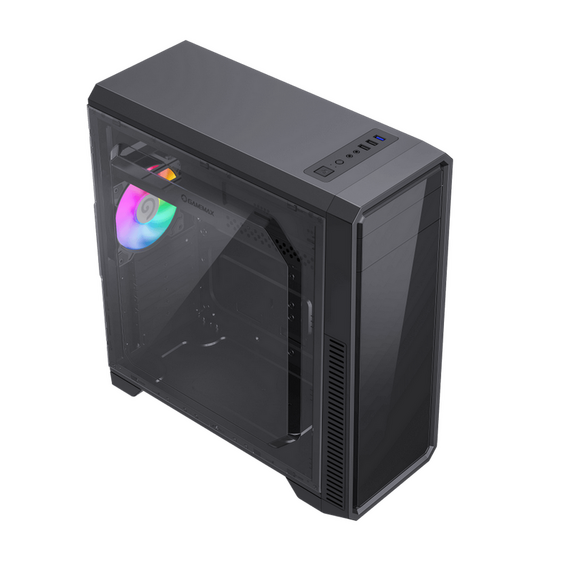 Carcasă PC Gamemax G561E-BK, Midi-Tower, Fără PSU, Negru, 6 image
