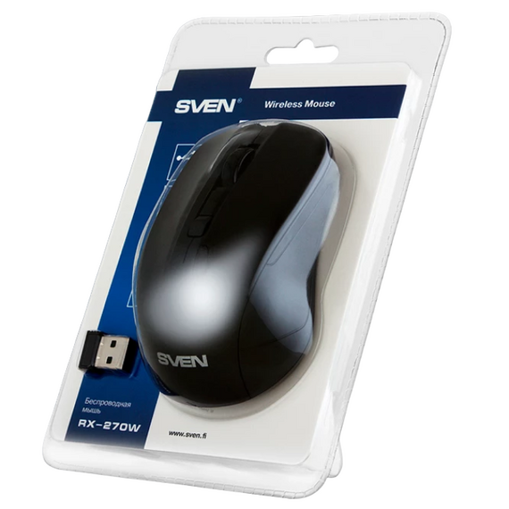 Mouse Wireless SVEN RX-270W, Negru, 2 image