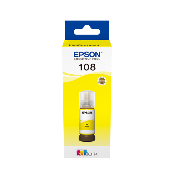 Recipient de cerneală Epson 108 EcoTank, 70ml, Galben, 3 image