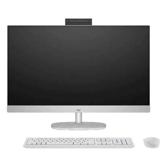 Computer All-in-One HP 27-cr1031ci, 27", Intel Core Ultra 7 155U, 16GB/512GB, FreeDOS, Shell White, 3 image