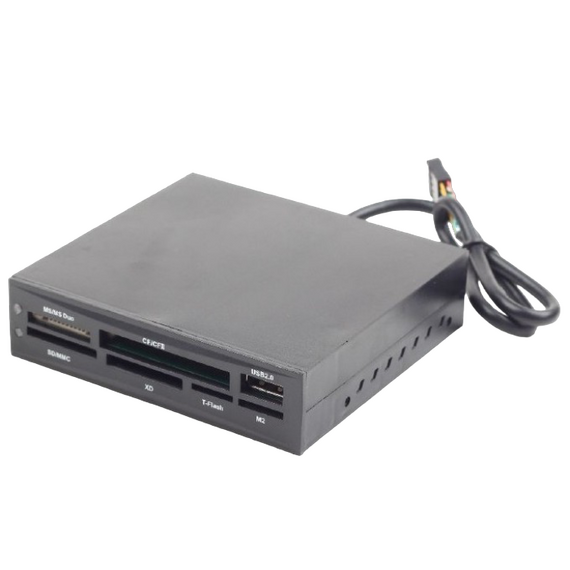 Cititor de carduri Gembird FDI2-ALLIN1-02-B, , Negru