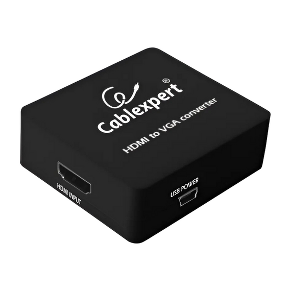 Convertor Video/Audio Cablexpert DSC-HDMI-VGA-001,  - VGA D-Sub + 3.5 mm Jack, Negru
