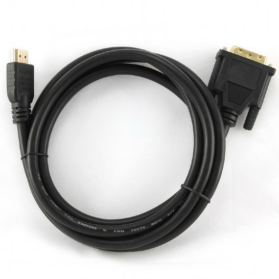 Cablu Video Cablexpert CC-HDMI-DVI-0.5M, HDMI (M) - DVI-I (M), 0,5m, Negru, 3 image