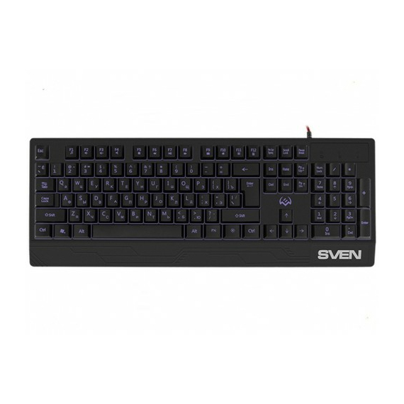 Tastatură SVEN KB-G7400, Cu fir, Negru, 2 image