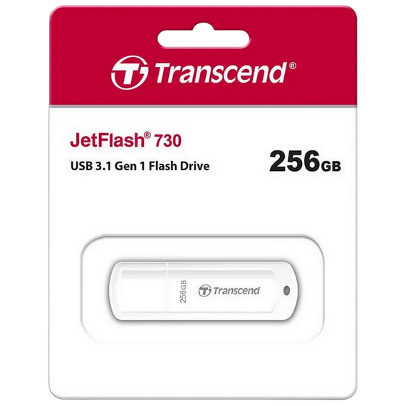Memorie USB Transcend JetFlash 730, 256GB, Alb, 3 image