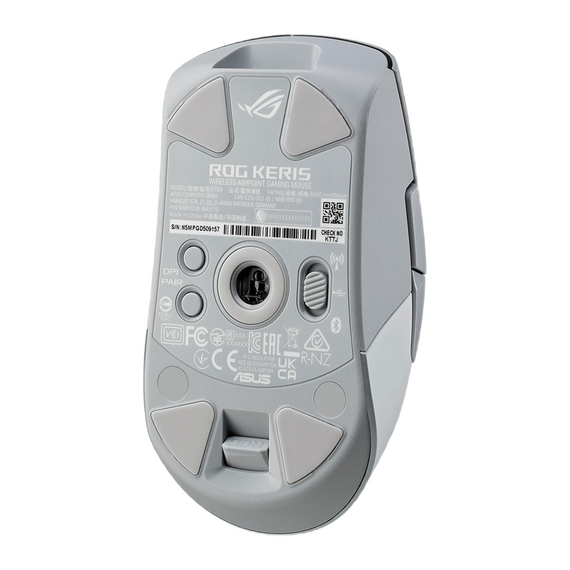 Gaming Mouse ASUS ROG Keris Wireless AimPoint, Alb/Gri, 5 image