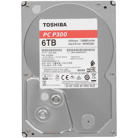 Unitate HDD Toshiba P300, 3.5", 6 TB 