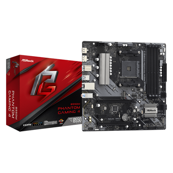 Placă de bază ASRock B550M PHANTOM GAMING 4, AM4, AMD B550, Micro-ATX