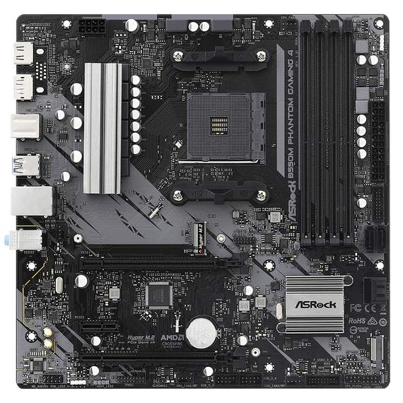 Placă de bază ASRock B550M PHANTOM GAMING 4, AM4, AMD B550, Micro-ATX, 5 image