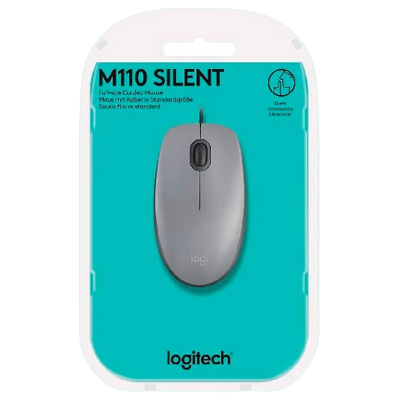 Mouse Logitech M110, Gri, 3 image