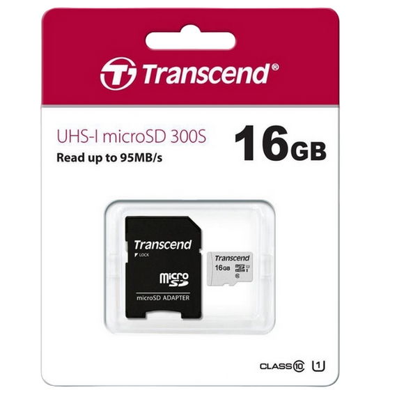 Card de Memorie Transcend microSDHC 300S, 16GB (TS16GUSD300S-A), 2 image