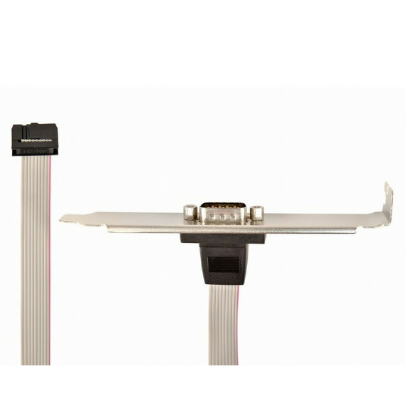 Receptacul pentru port serial DB9 pe suport Cablexpert CCDB9RECEPTACLE, Auriu, 3 image