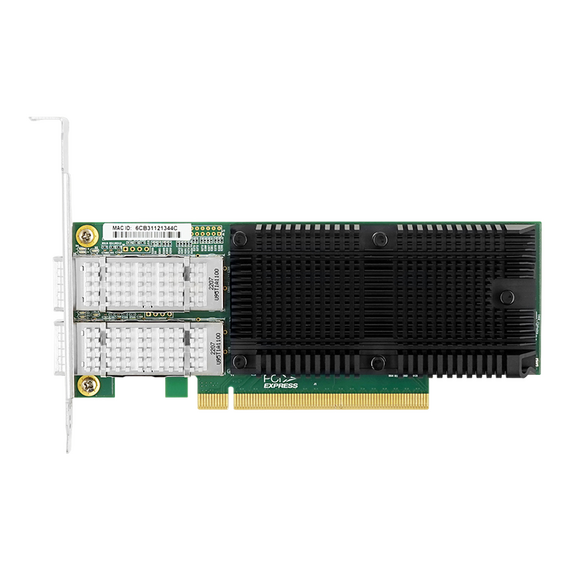 Adaptor de rețea LR-Link LRES1014PF-2QSFP28, Verde, 2 image