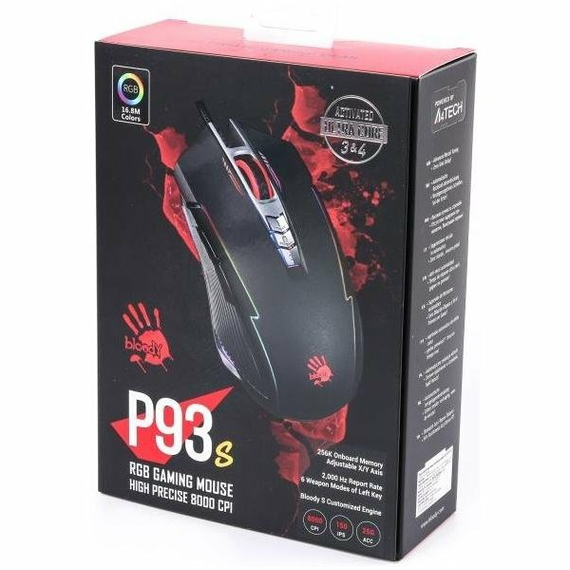 Gaming Mouse Bloody P93s, Negru, 3 image