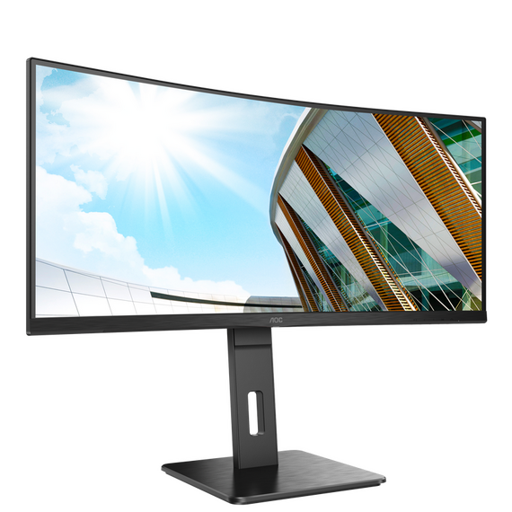 34" Monitor AOC CU34P2A, VA 3440x1440 WQHD, Negru, 3 image